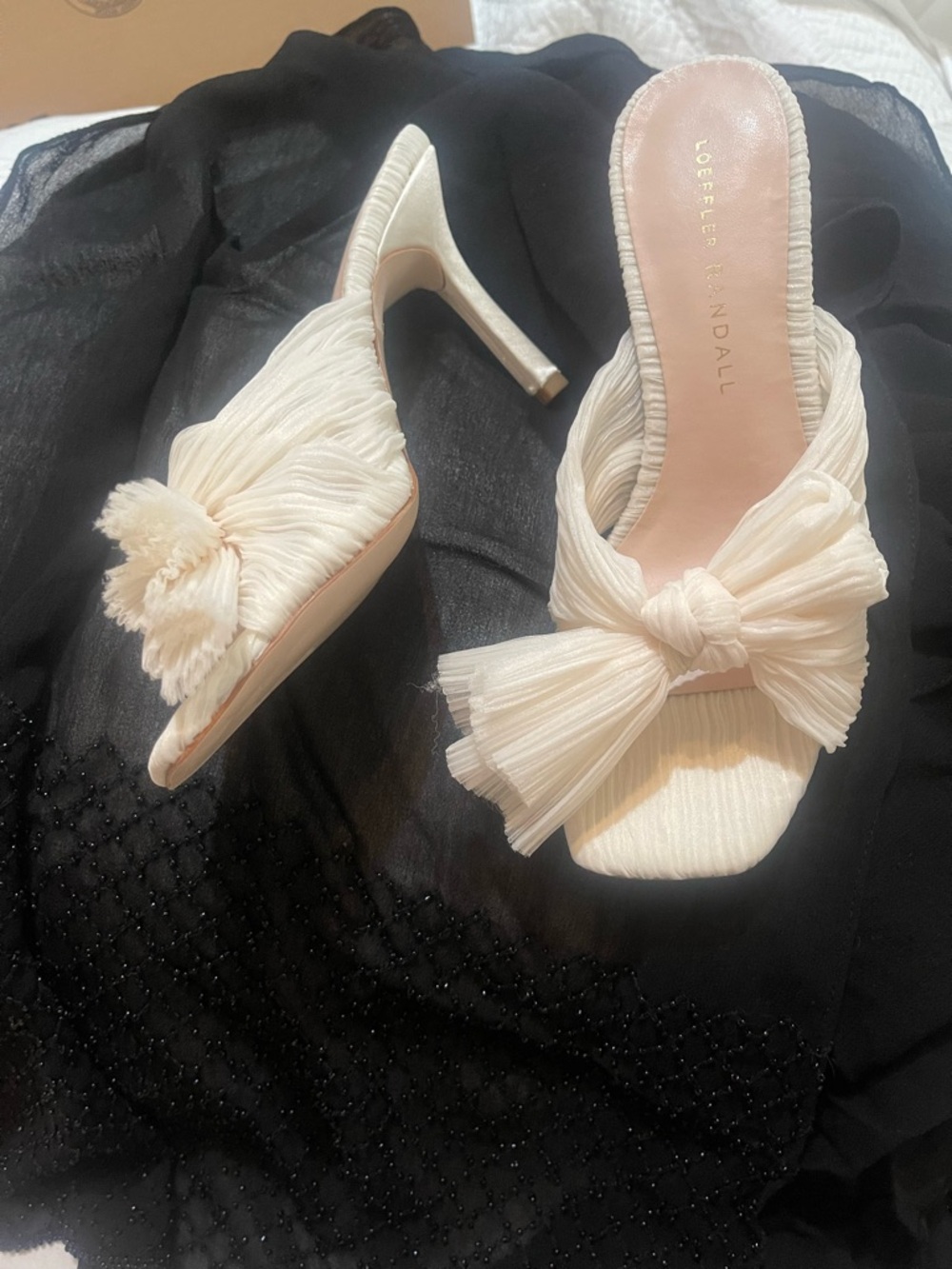 Loeffler Randall Dahlia white dress heels shoes wedding prom new sz 5M - Picture 5 of 7